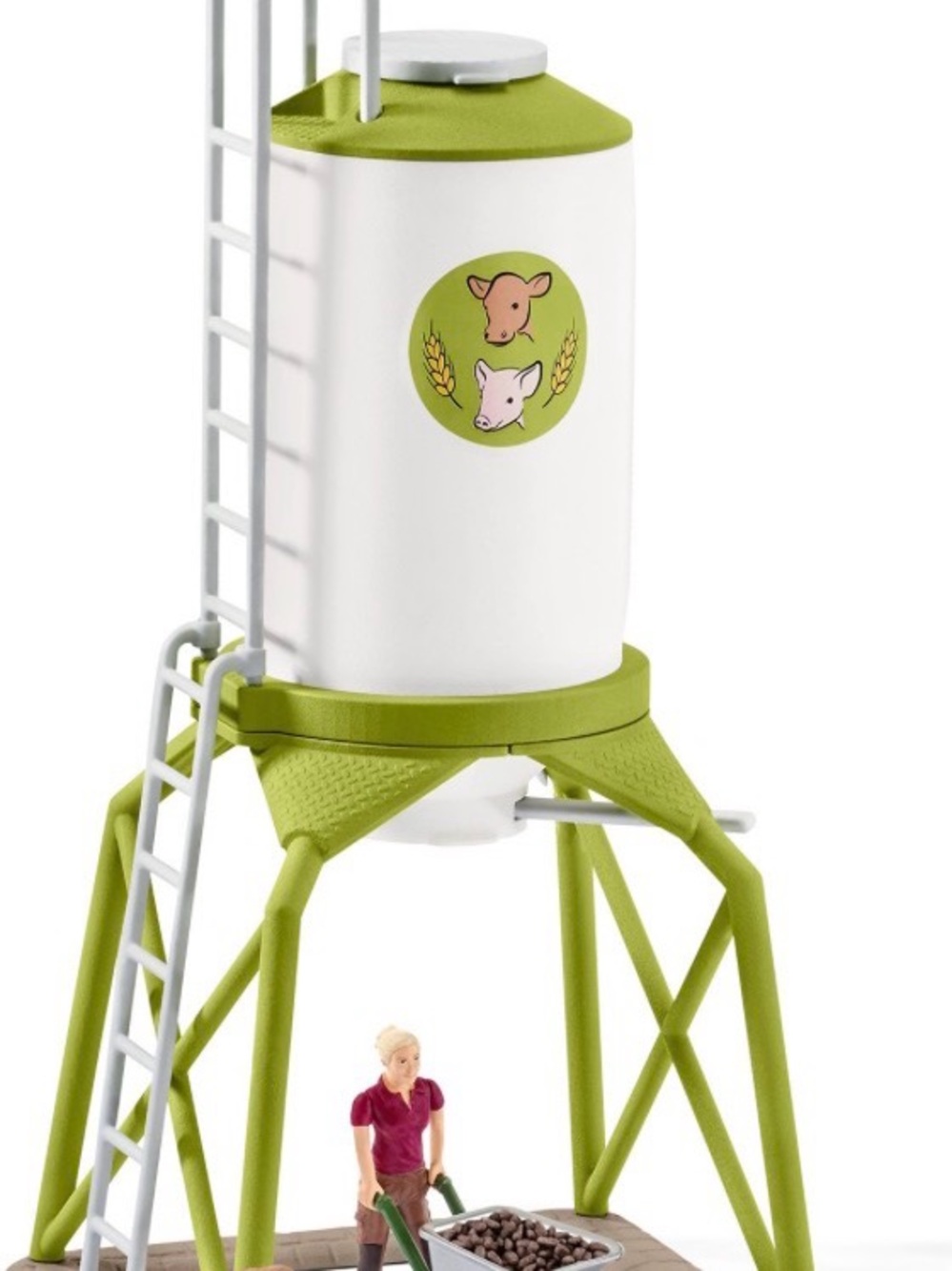 Schleich Farm Feed Silo Playset - Green and White